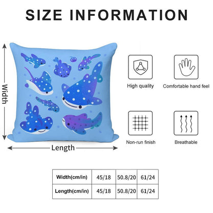 Polka Dot Shark Soft Multiple Sizes Throw Pillow
