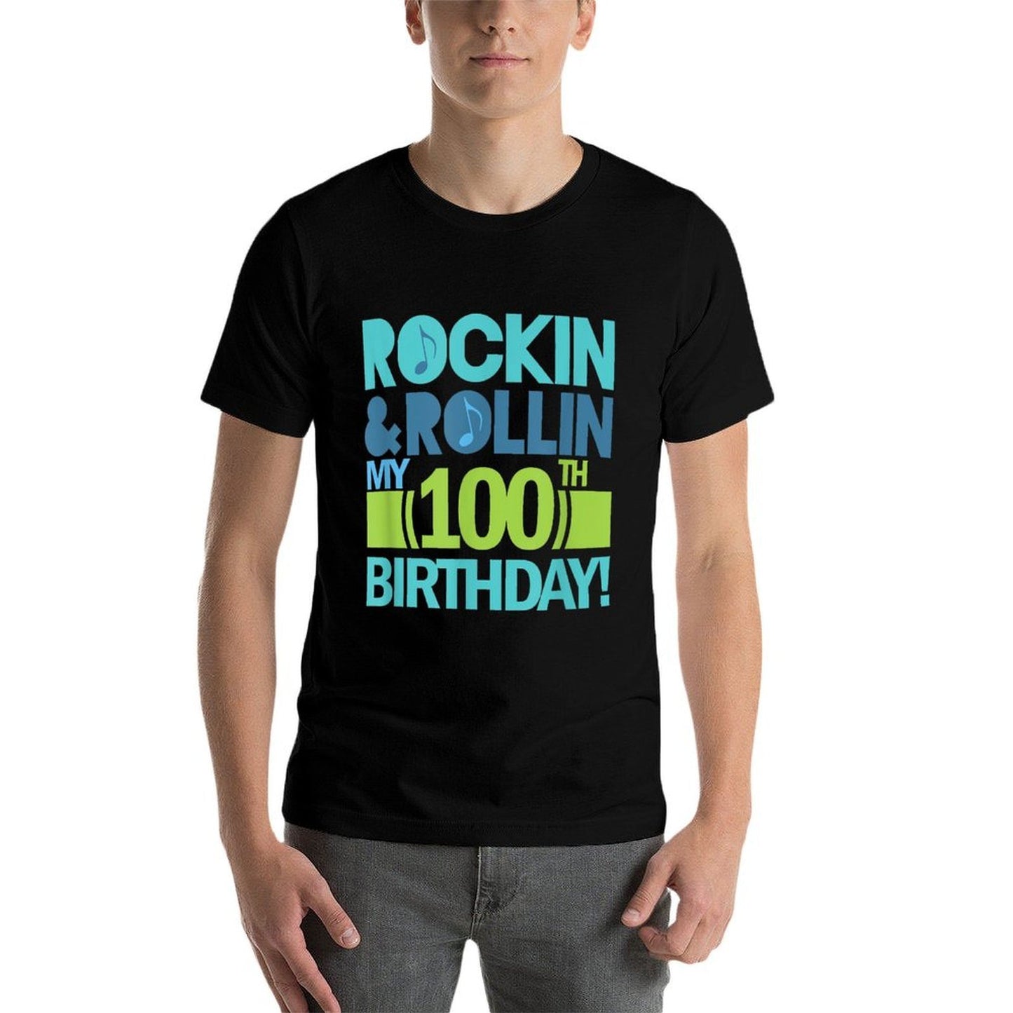 100th Birthday T-shirt Funny 100 Year Old Party Photo  Versatile T-Shirt