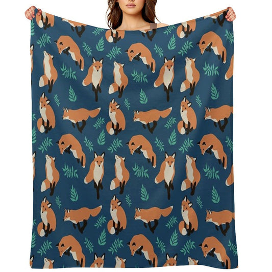 Fox Style Plush Throw Blanket