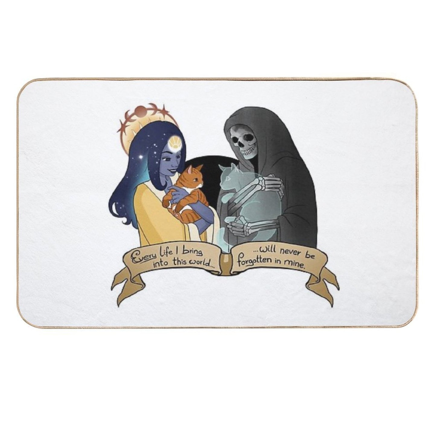 Life & Death  Repositionable Bath Mat