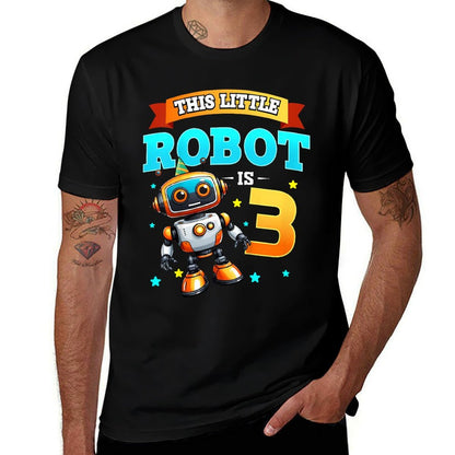 Kids Robot Birthday Party This Little Robot Is 3 Years Old Boy  Affordable Price T-Shirt
