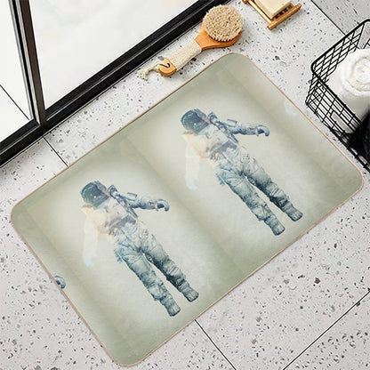 Astroscape - Astronaut Double Exposure  Toxin-Free Bath Mat