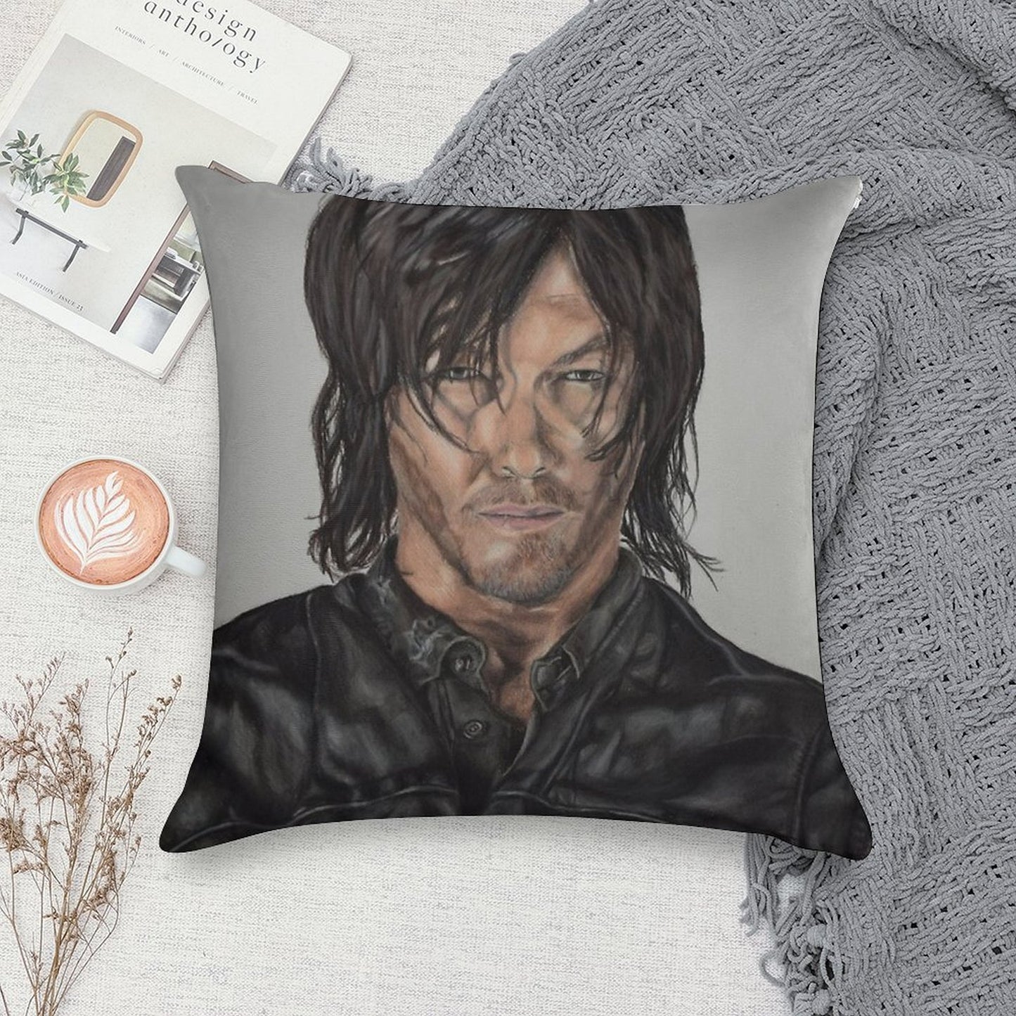 Daryl Dixon Soft Home Decor Throw Pillow