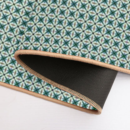 Tiny Diamond Petals in Green  Odorless Bath Mat