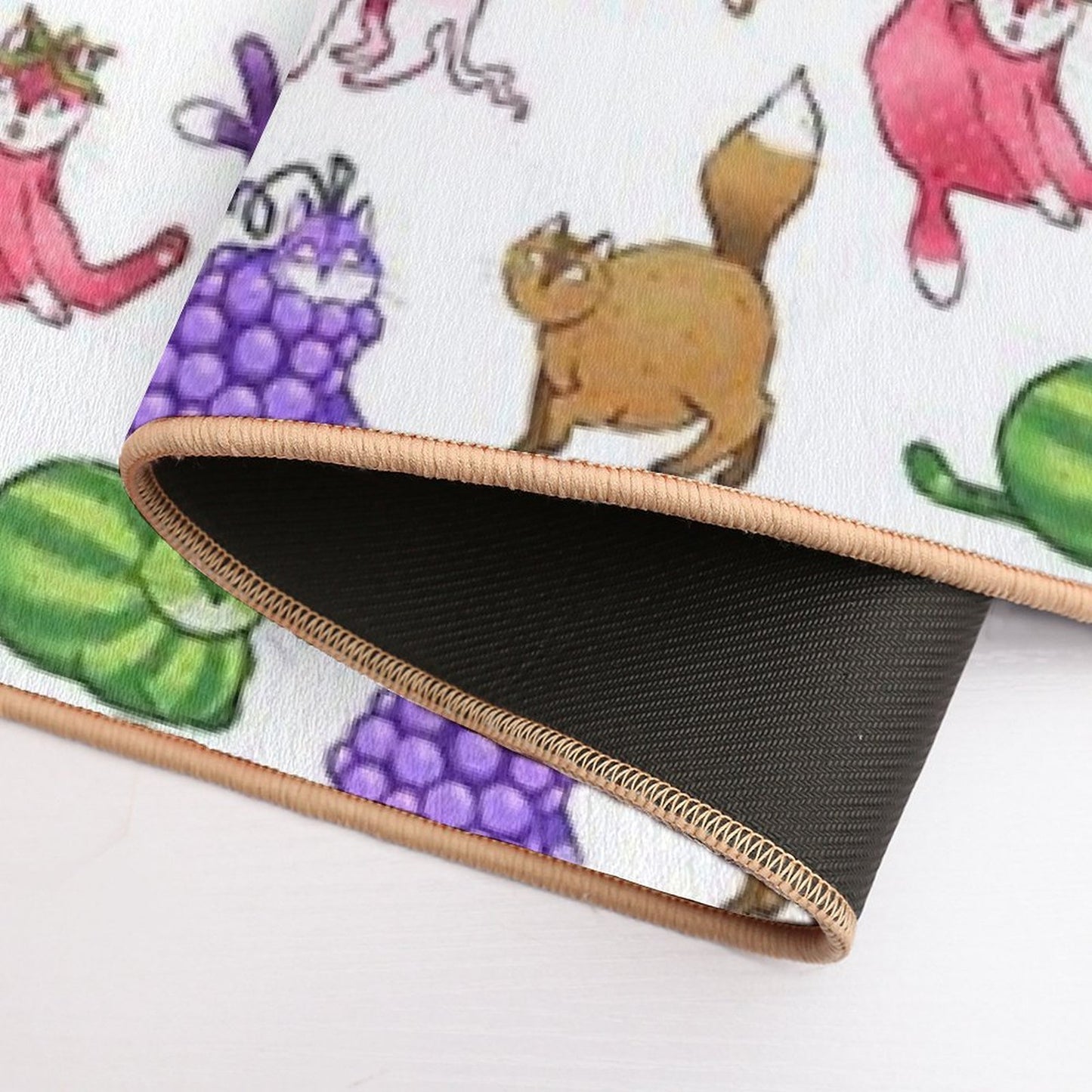 Fruit Cats  Slip-Resistant Bath Mat