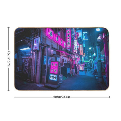 Small Streets of Shinjuku Omoide Yokocho Tokyo Area  Odorless Bath Mat