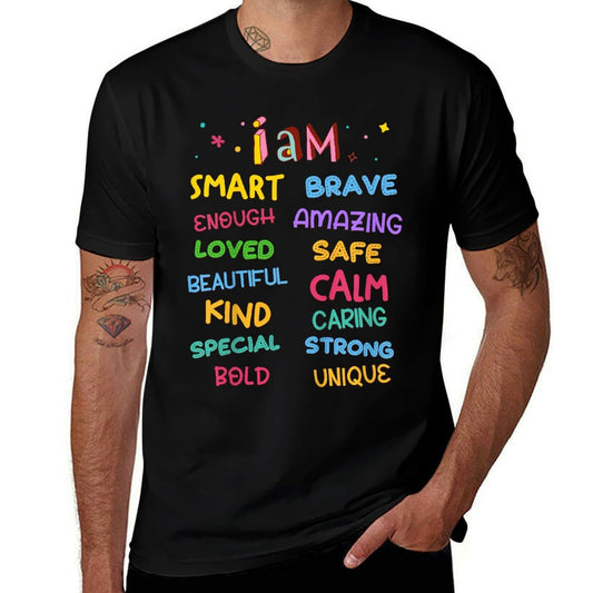 Kids I Am Daily Affirmation Colorful Christian Toddler Girls  Stretchy T-Shirt