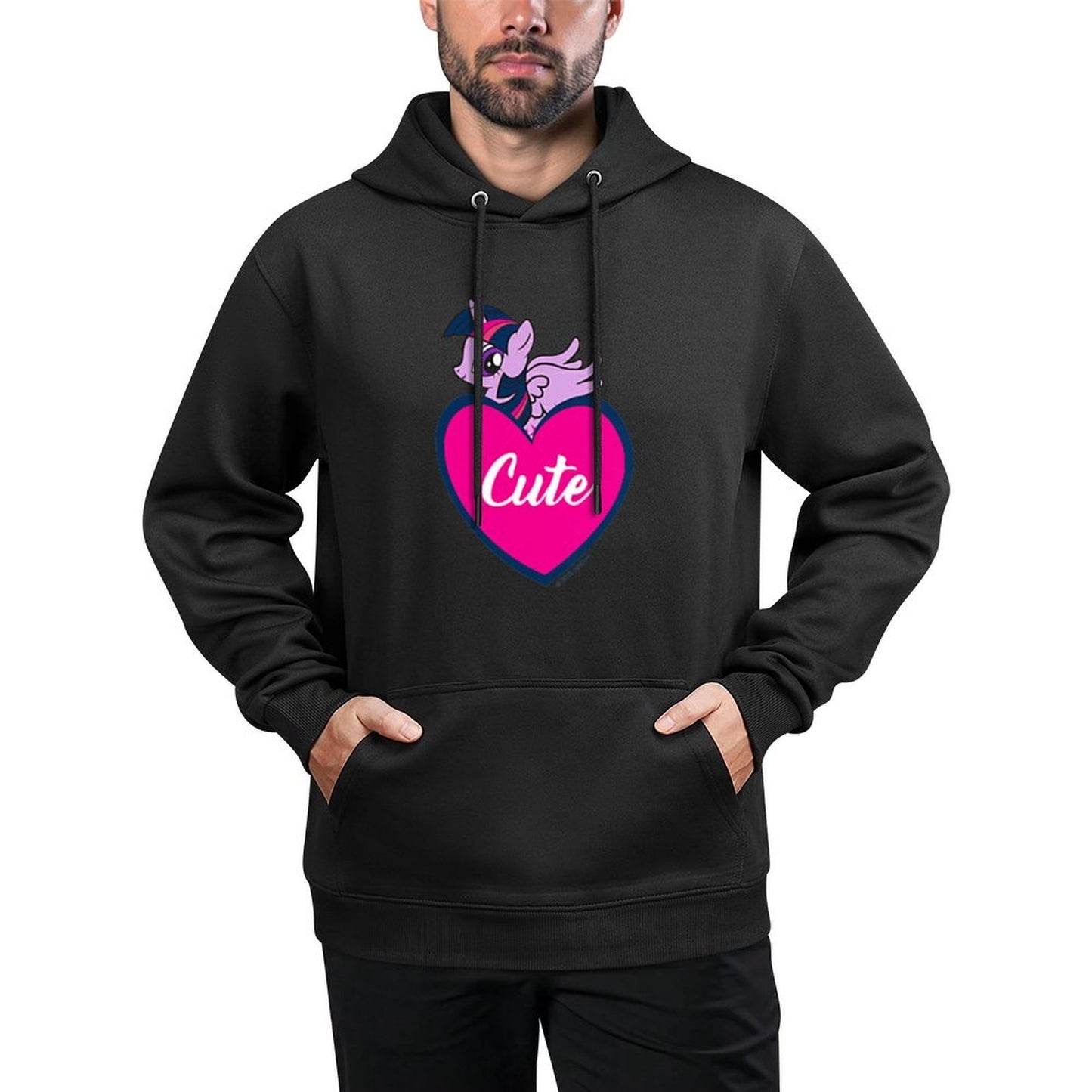 Kids My Little Pony Friendship Is Magic Twilight Cute Heart Logo Premium Moisture-Wicking Hoodie