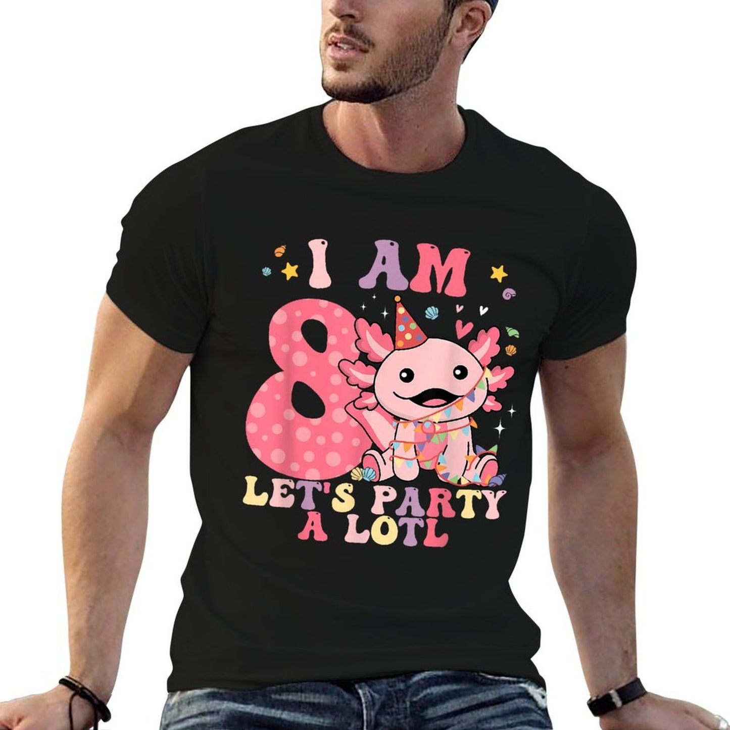 Kids Axolotl 8th Birthday - I M 8 Lets Party Alotl  Classic T-Shirt