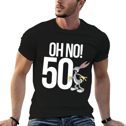 Looney Tunes Bugs Bunny Oh No! 50! 50th Birthday Premium  Tagless Design T-Shirt