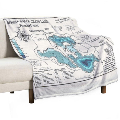 Spread Eagle Chain Lake WI Florence County Compact Throw Blanket