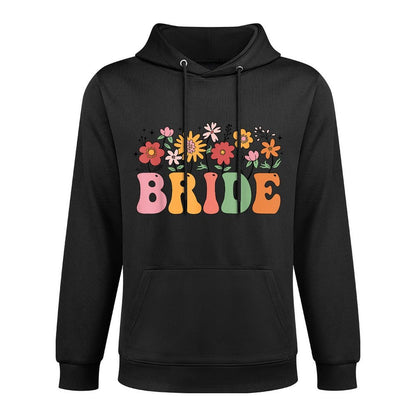 Bride Wildflower Floral Bridal Party Wedding Bachelorette Versatile Streetwear Hoodie
