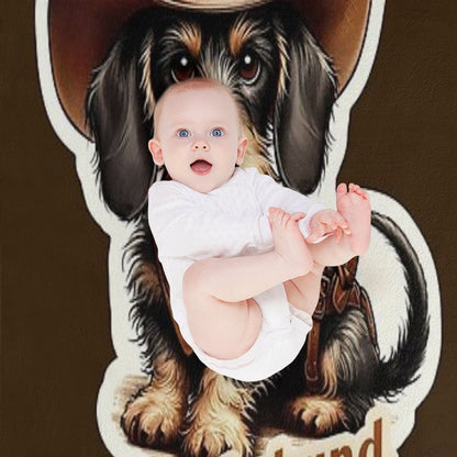 Wire-haired Dachshund Cowboy Puppy Wrinkle-free Throw Blanket