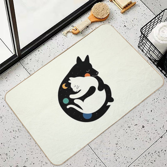 More Hugs Less Fights  Stain-Proof Bath Mat