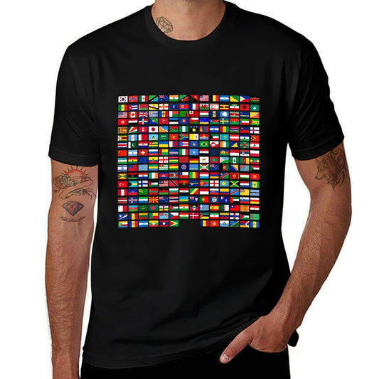 All Countriess Of The World 287 International  Rolled Sleeves T-Shirt
