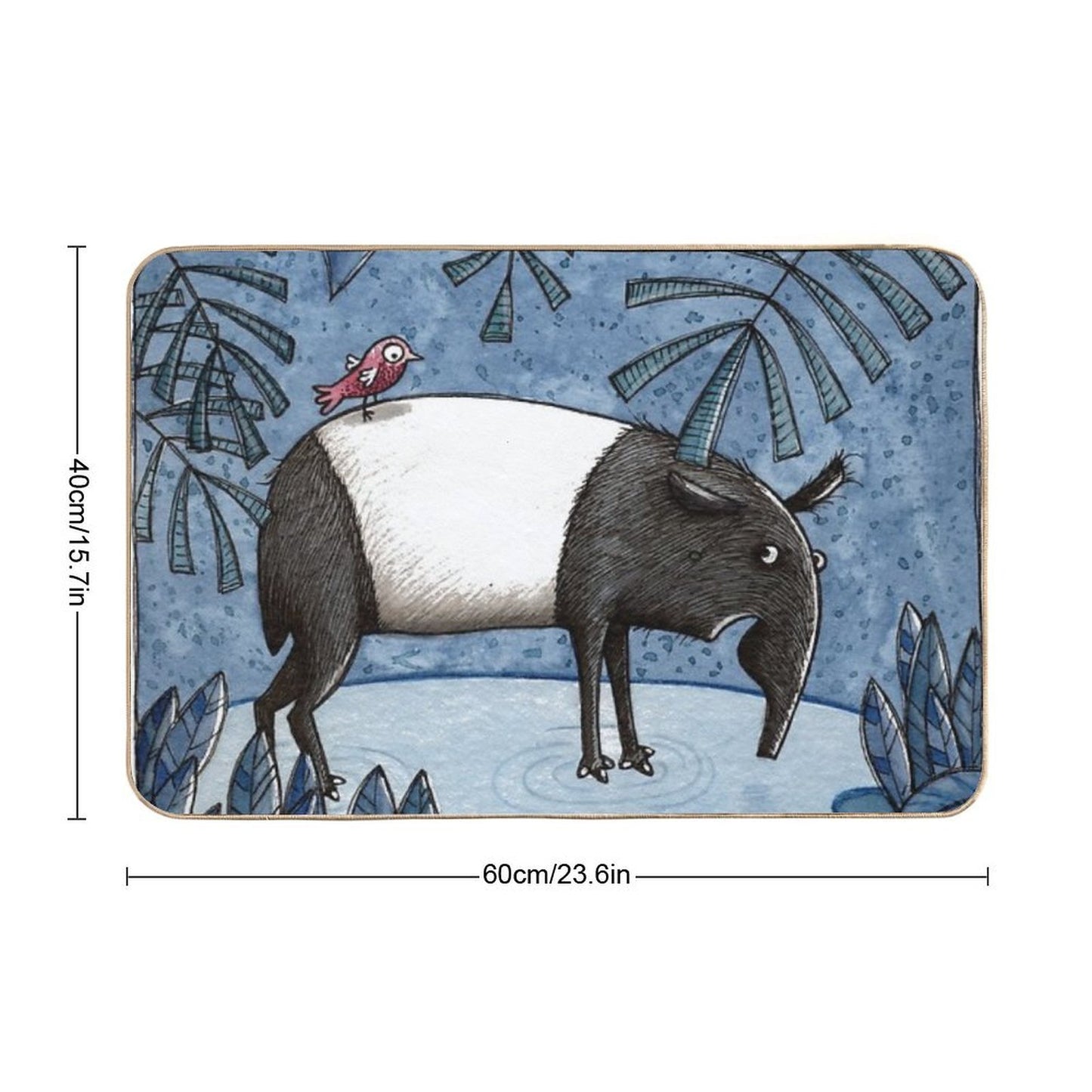Welcome To The Jungle - Tapir - Schabrackentapir  Slip-Resistant Bath Mat