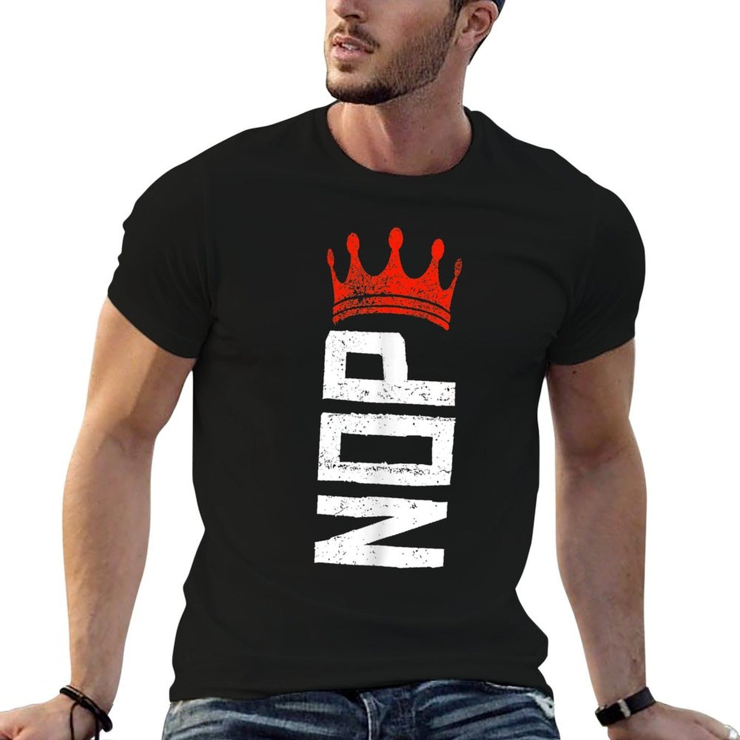 No Kings Protest Vintage Sign  Polyester Blend T-Shirt