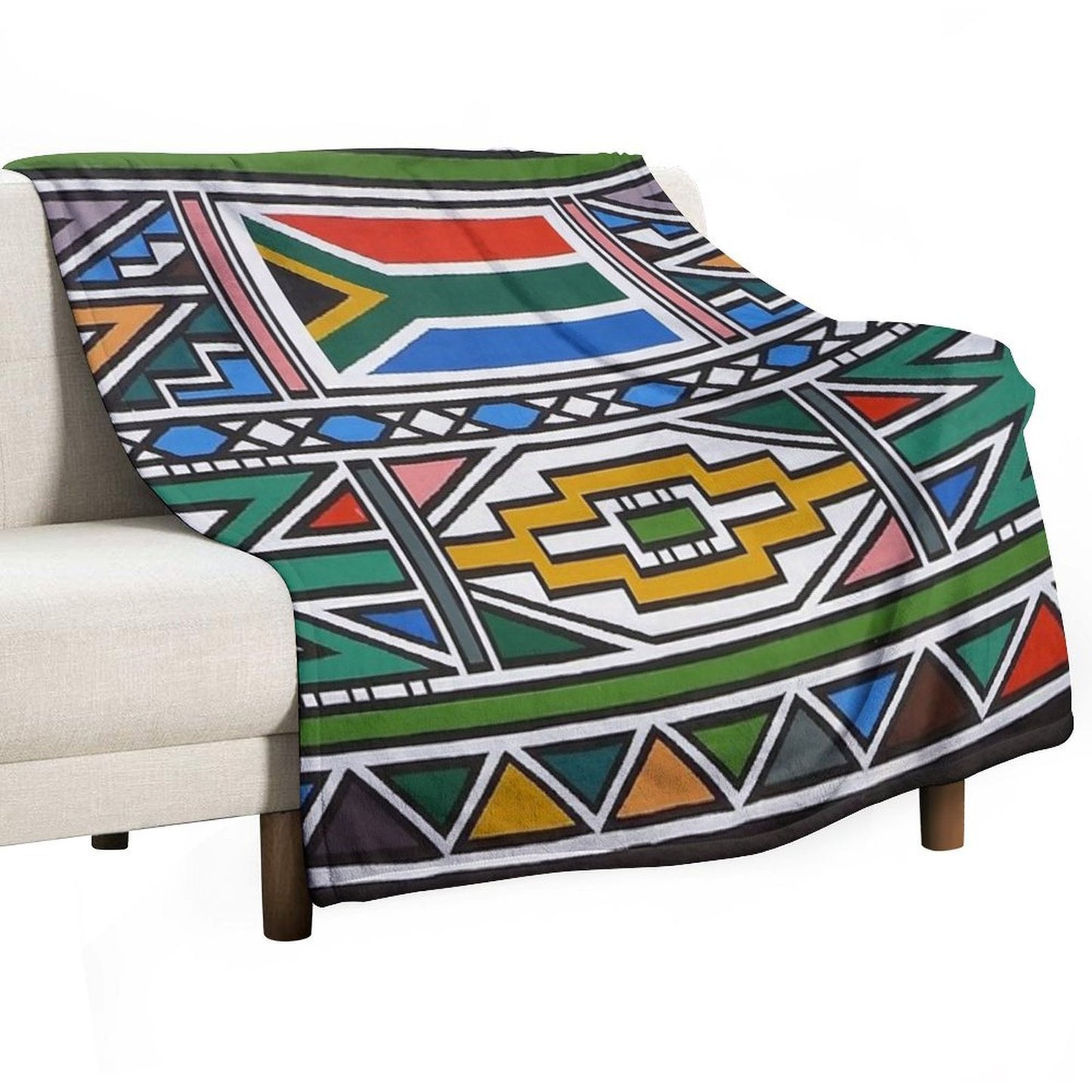 Ndebele Africa Design Lightweight Throw Blanket