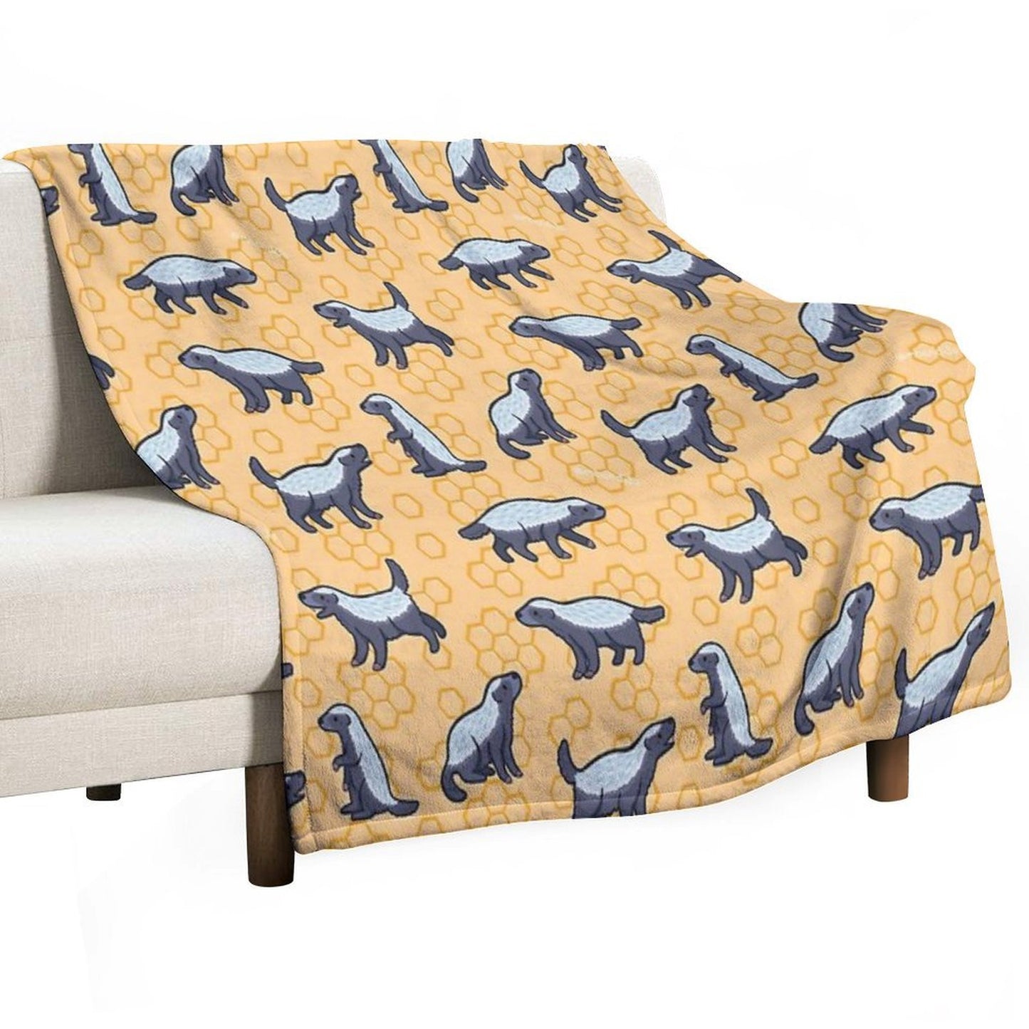Honey Badger Don’t Care Sustainable Throw Blanket