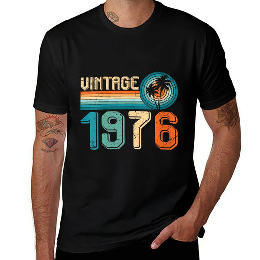 Womens 50 Years Old Gifts Vintage 1976 Retro 50th Birthday Gifts  Fade-proof Color T-Shirt