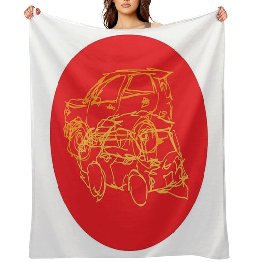 Clark Car Scratch Quick-dry Throw Blanket