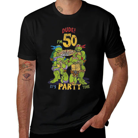 Teenage Mutant Ninja Turtles 50th Birthday Pizza Party  Durable T-Shirt