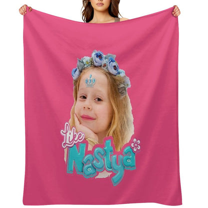 Like Nastya Girl Gift-ready Throw Blanket