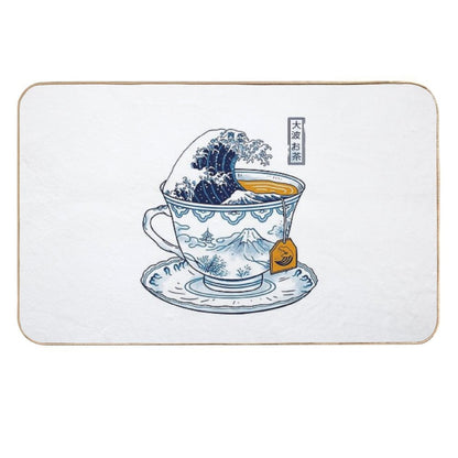 The Great Kanagawa Tea  Slip-Resistant Bath Mat