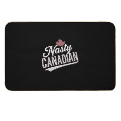 Nasty Canadian Maple Elbows Up True North Strong And Free  Fade-Resistant Bath Mat