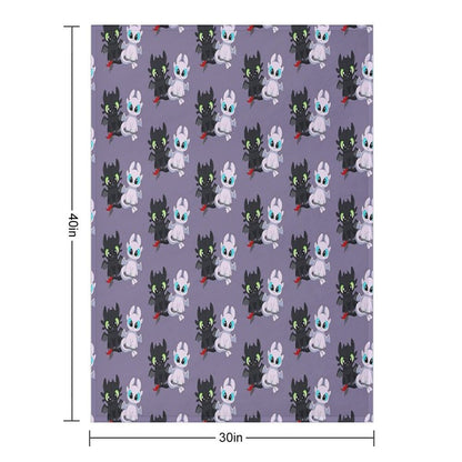 Couple Babies Toothless & Light Fury Baby Dragons, Night Fury, Httyd, Dragon Babies, Night Lights, How to Train Dragon Durable Throw Blanket