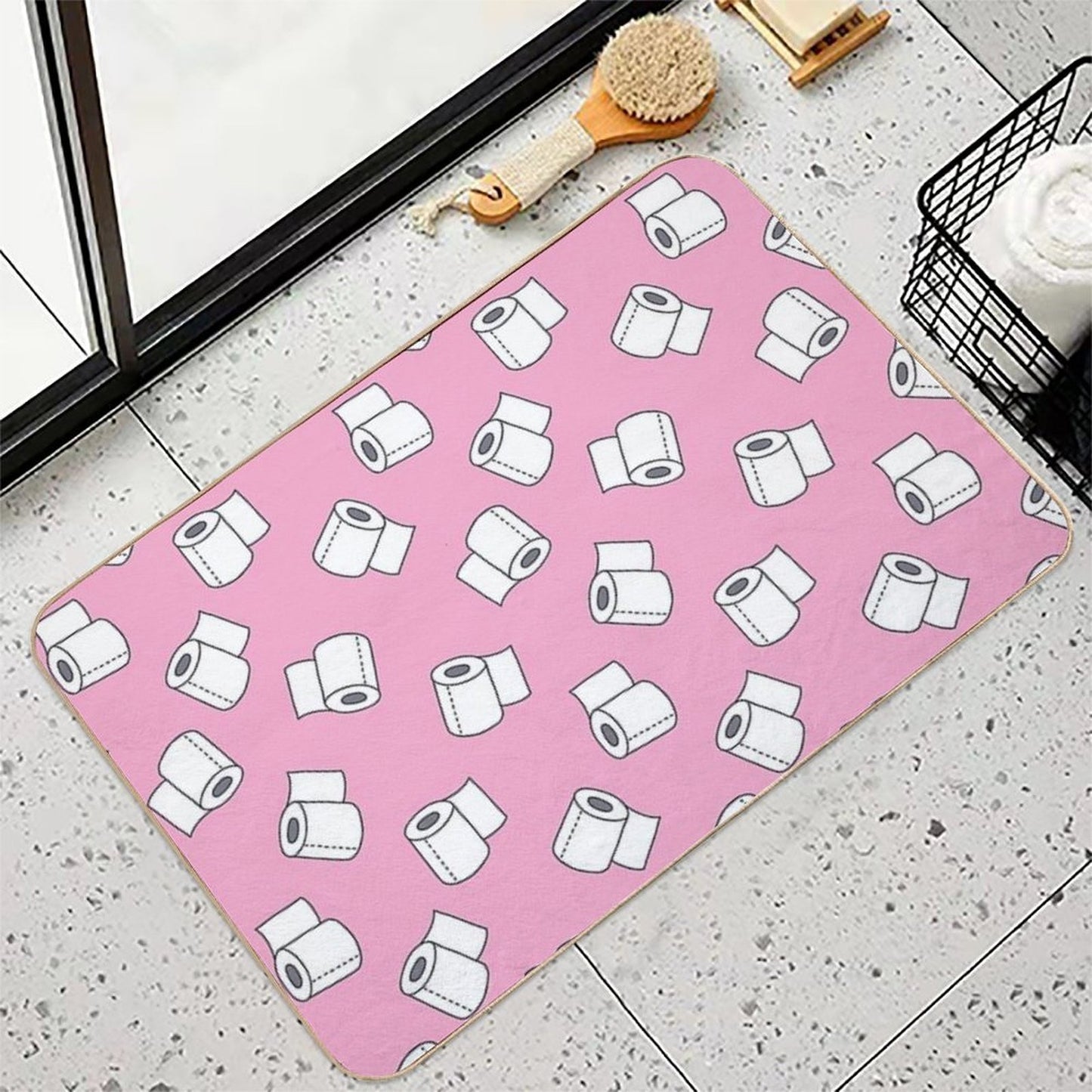 Doodle Pattern. Toilet Paper  Long-Lasting Bath Mat