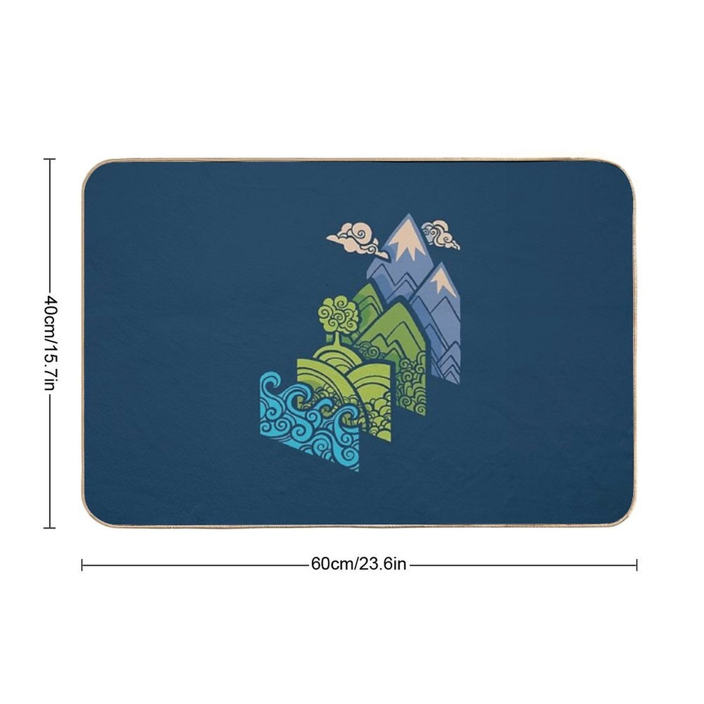 How to Build A Landscape  Blue  Pet-Safe Bath Mat