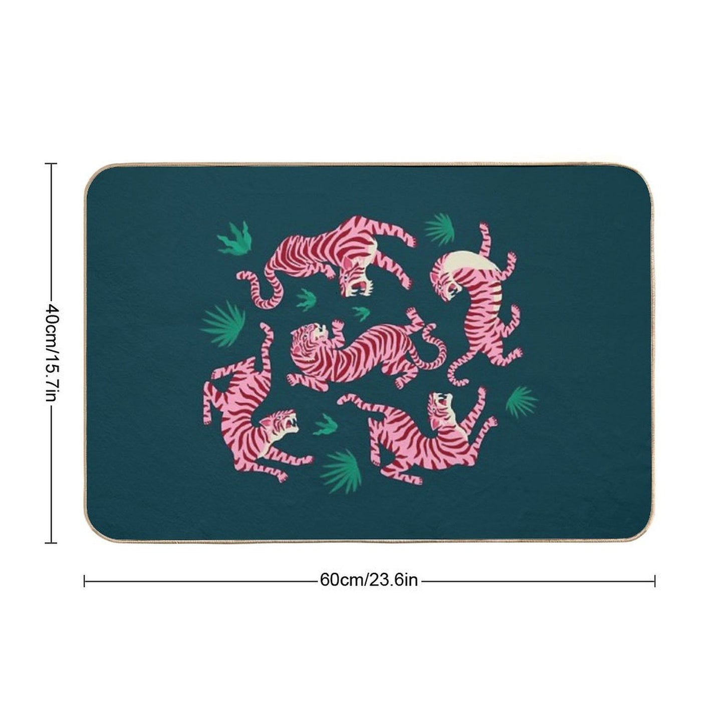 Night Race Pink Tiger Edition  Easy To Clean Bath Mat