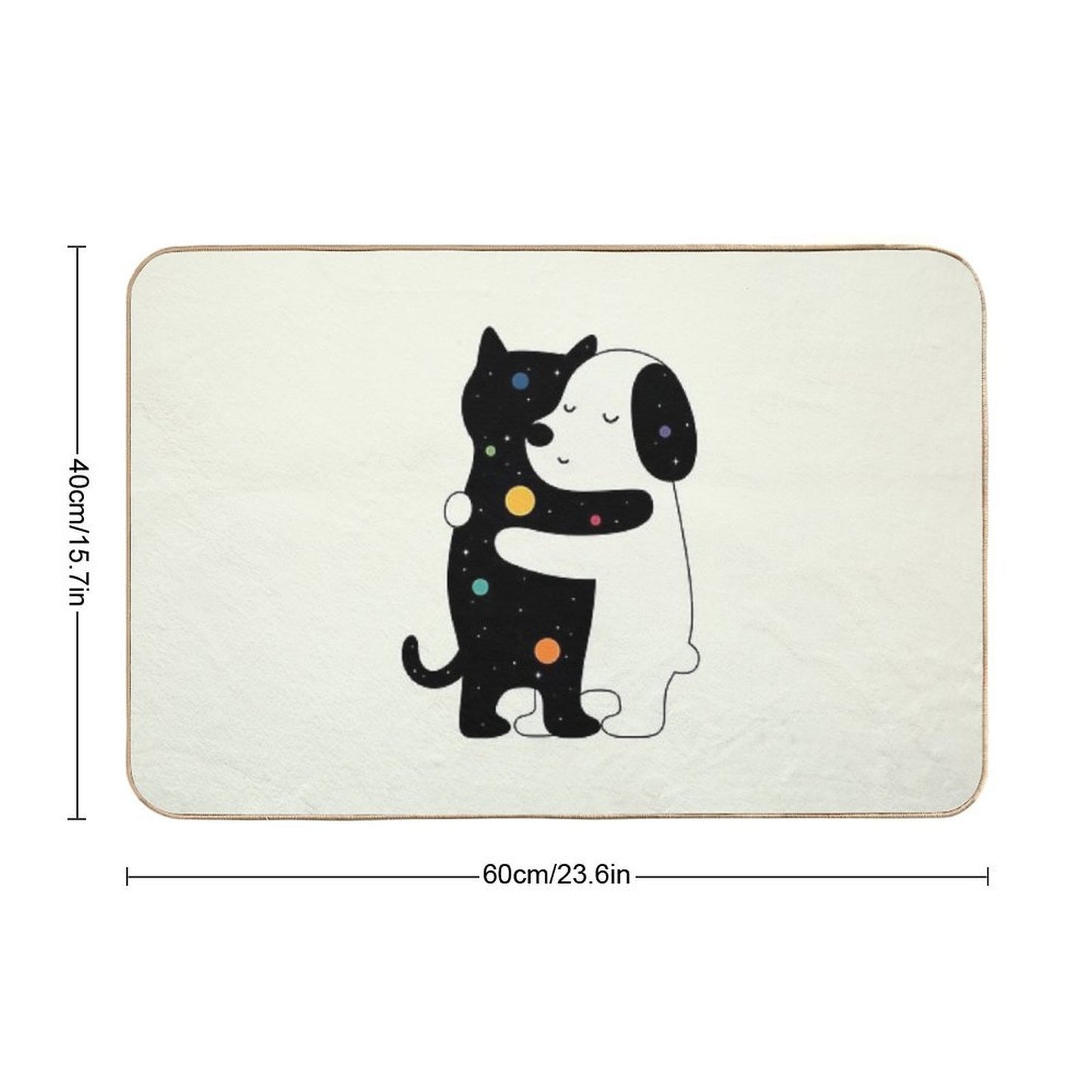 Universal Language  Slip-Resistant Bath Mat