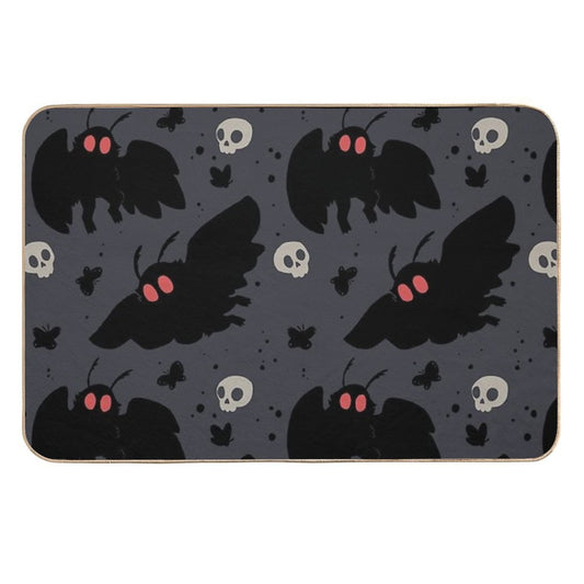 Mothman - Night Grey  Fade-Resistant Bath Mat
