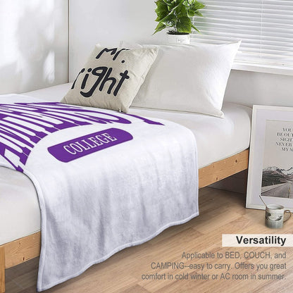 Amherst - Serif Font Curved Travel-friendly Throw Blanket