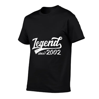 Legend Since 2002 23rd Birthday 23 Years Old Vintage Gift  Cotton T-Shirt
