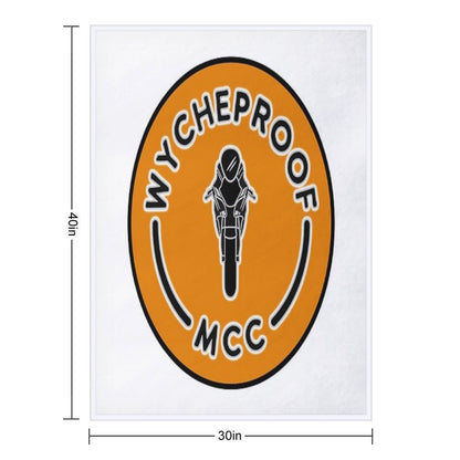 WycheproofMCC Black on Orange Sustainable Throw Blanket