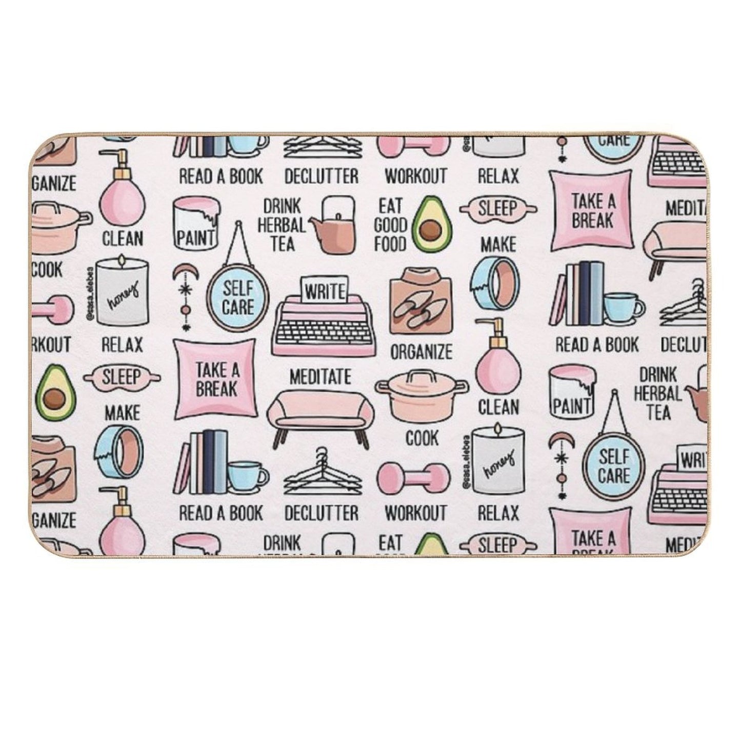 Keep It Positive by Sasa Elebea  Stain-Proof Bath Mat