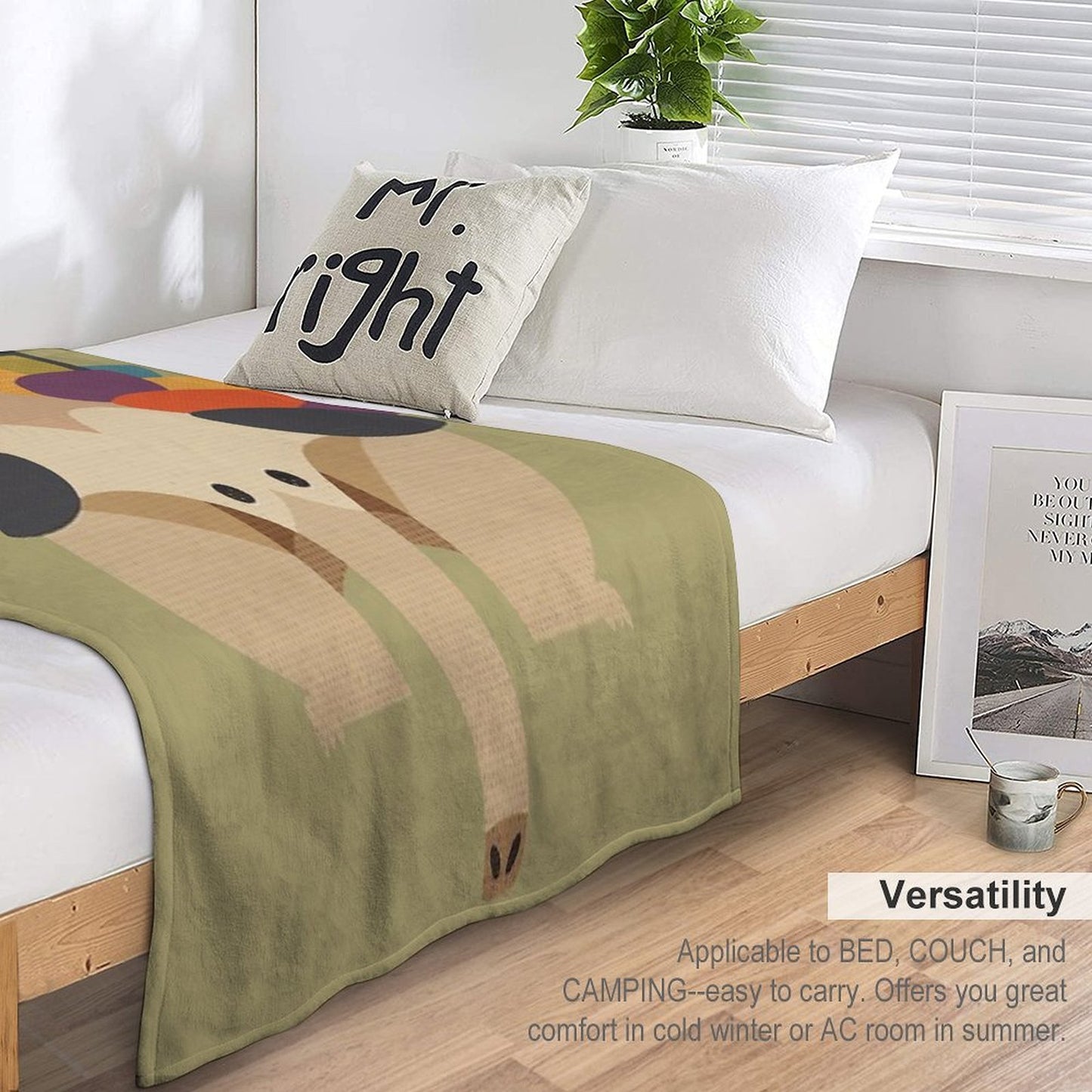 Hello Echidna Sustainable Throw Blanket