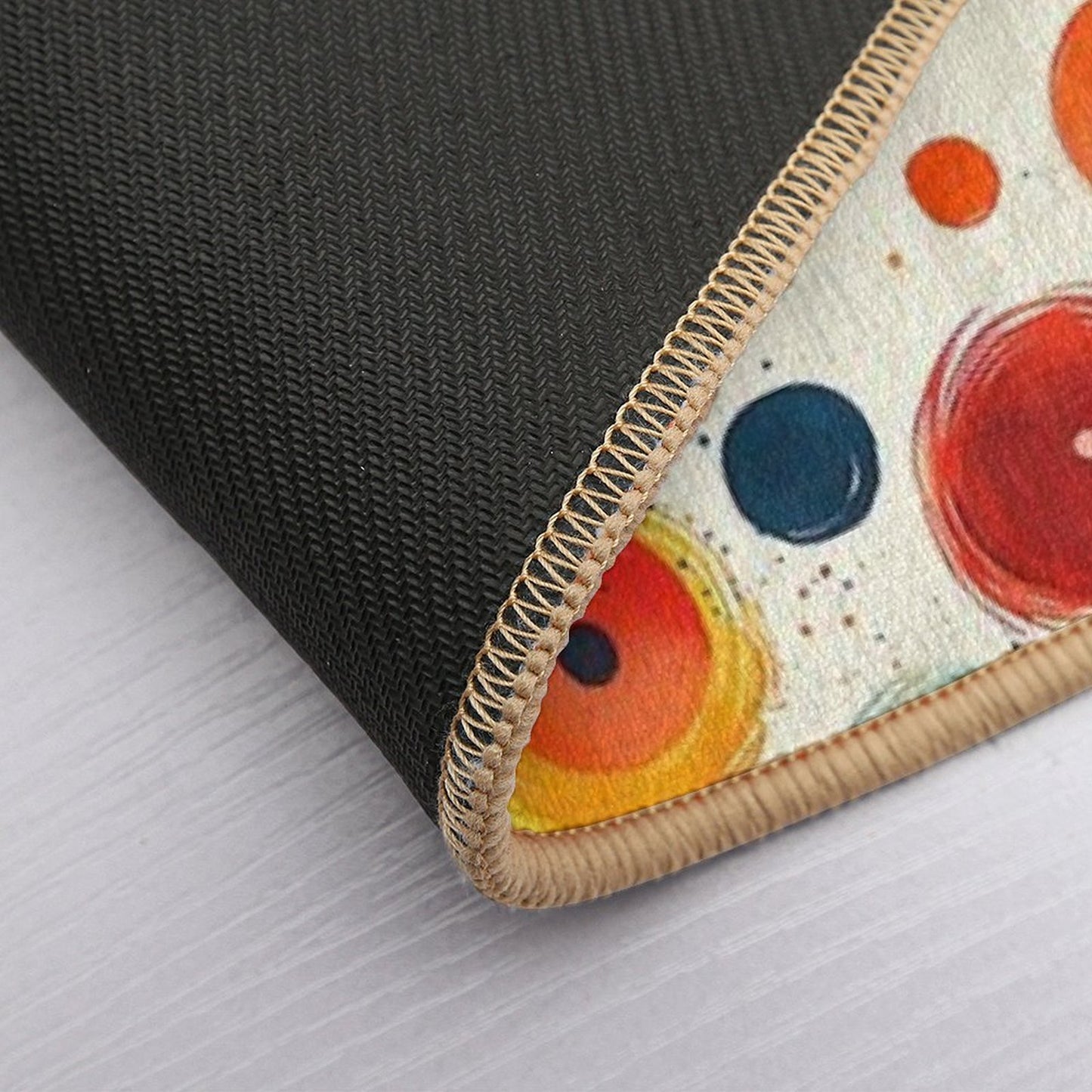 Watercolor Shapes Pattern – Colorful Abstract Circles  Slip-Resistant Bath Mat