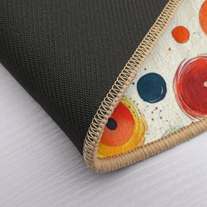 Watercolor Shapes Pattern – Colorful Abstract Circles  Slip-Resistant Bath Mat