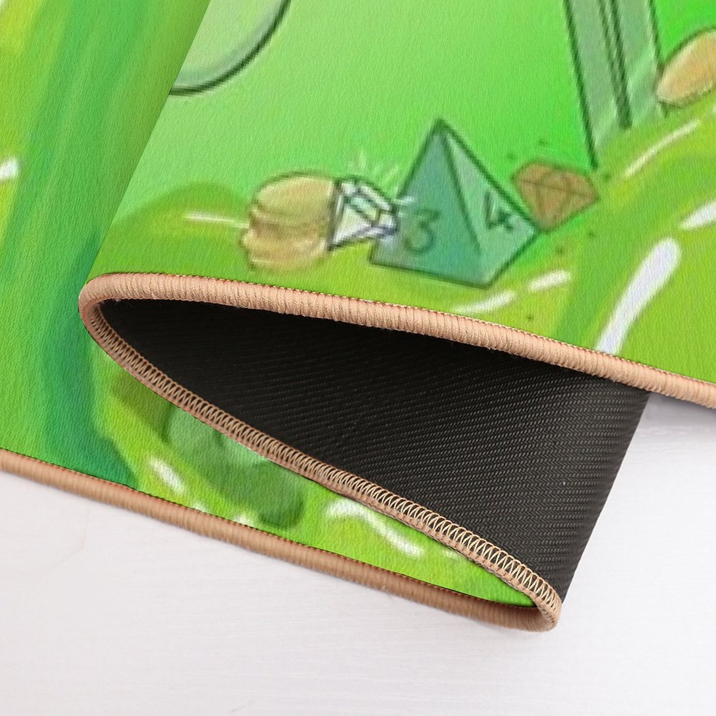 GELATINOUS CUBE Green Ooze Dnd Monster, Dnd Dice, Skull, Loot, Axe And Sword  Rapid-Drying Bath Mat