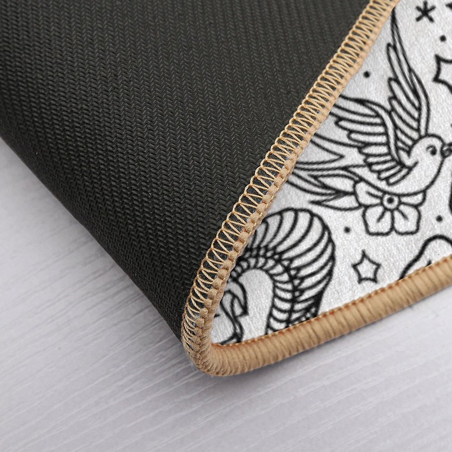 American Traditional Tattoo Flash Print Variant Durable Bath Mat