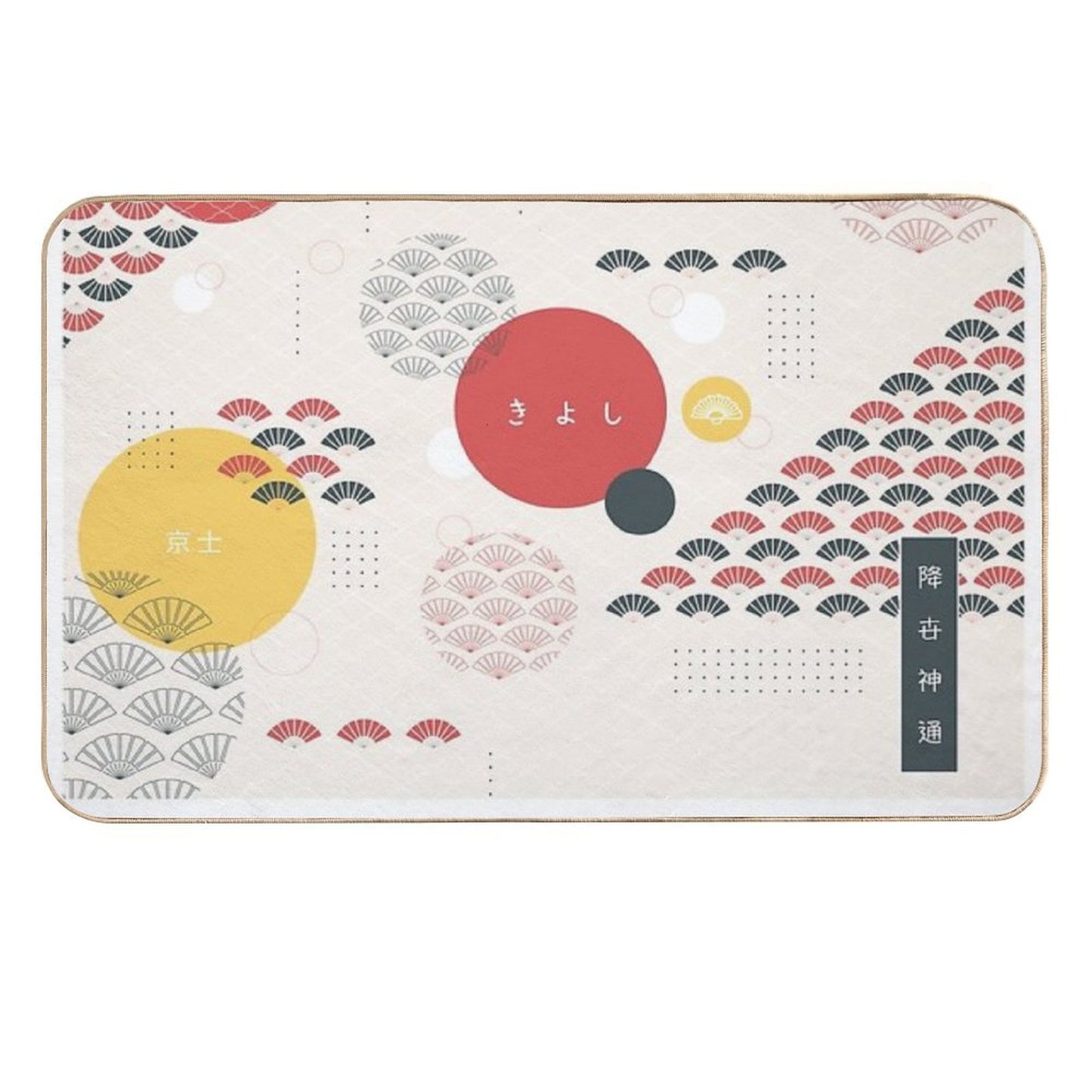 Kiyoshi Island Tapestry [GEOMETRY]  Pet-Safe Bath Mat