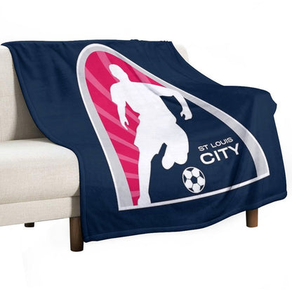 STL Soccer Dribble All-season Throw Blanket