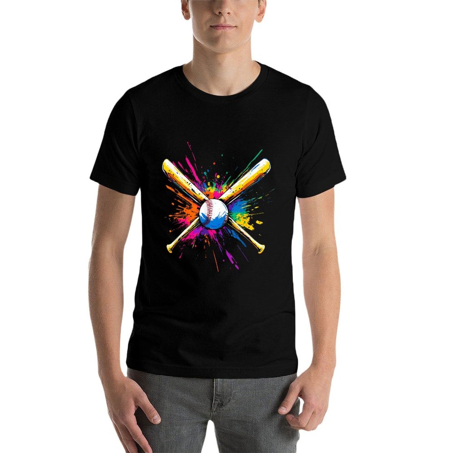 Colorful Baseball  Polyester Blend T-Shirt