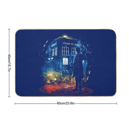11th Time Storm-rainbow Version  Easy Maintenance Bath Mat