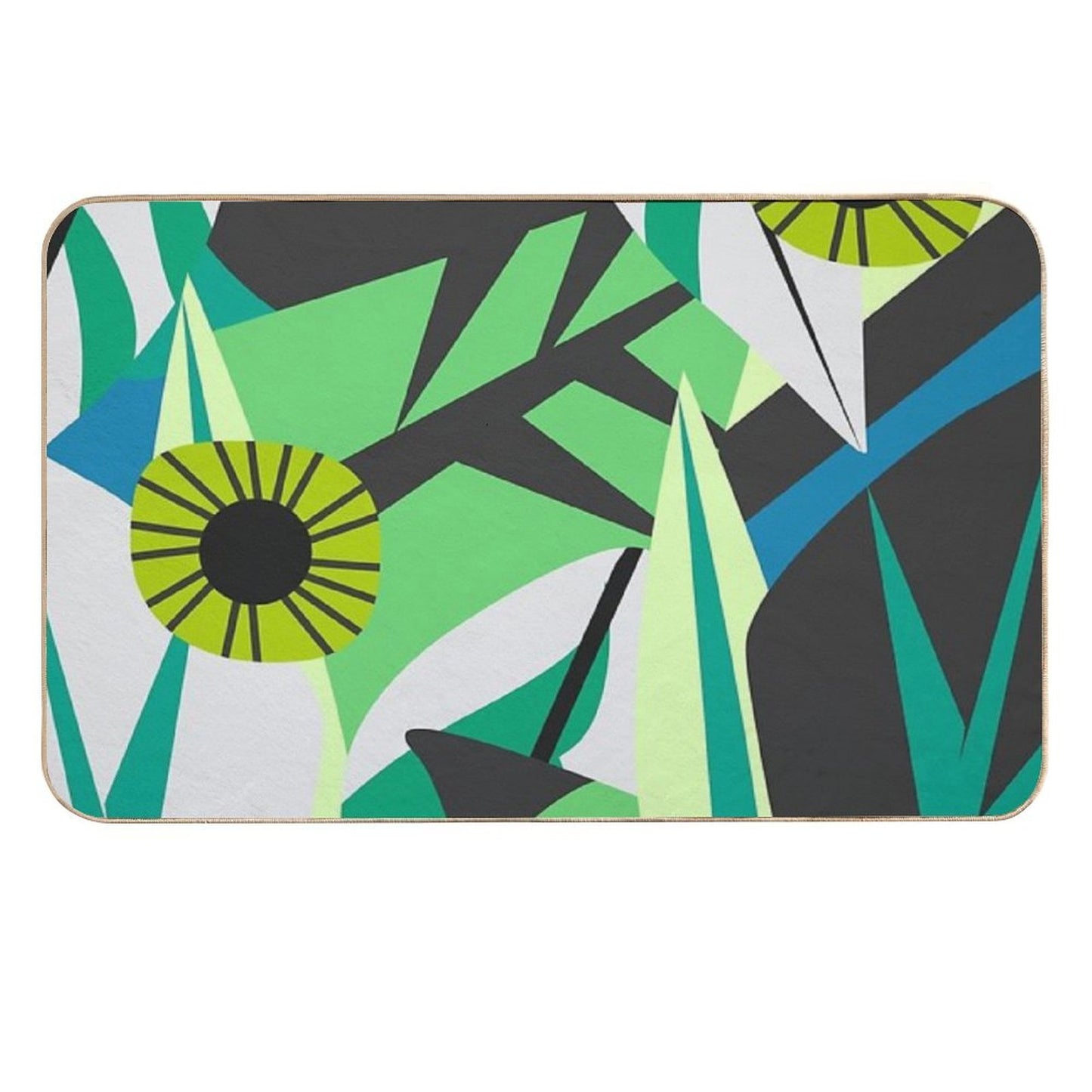 Fresh Tropical Decor  Fade-Resistant Bath Mat