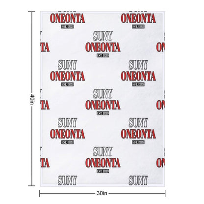 SUNY Oneonta Straightforward Velvety-soft Throw Blanket